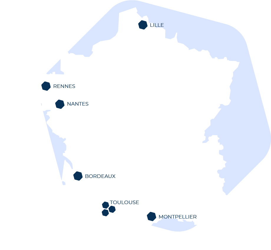 Carte de France des agences IMMO9